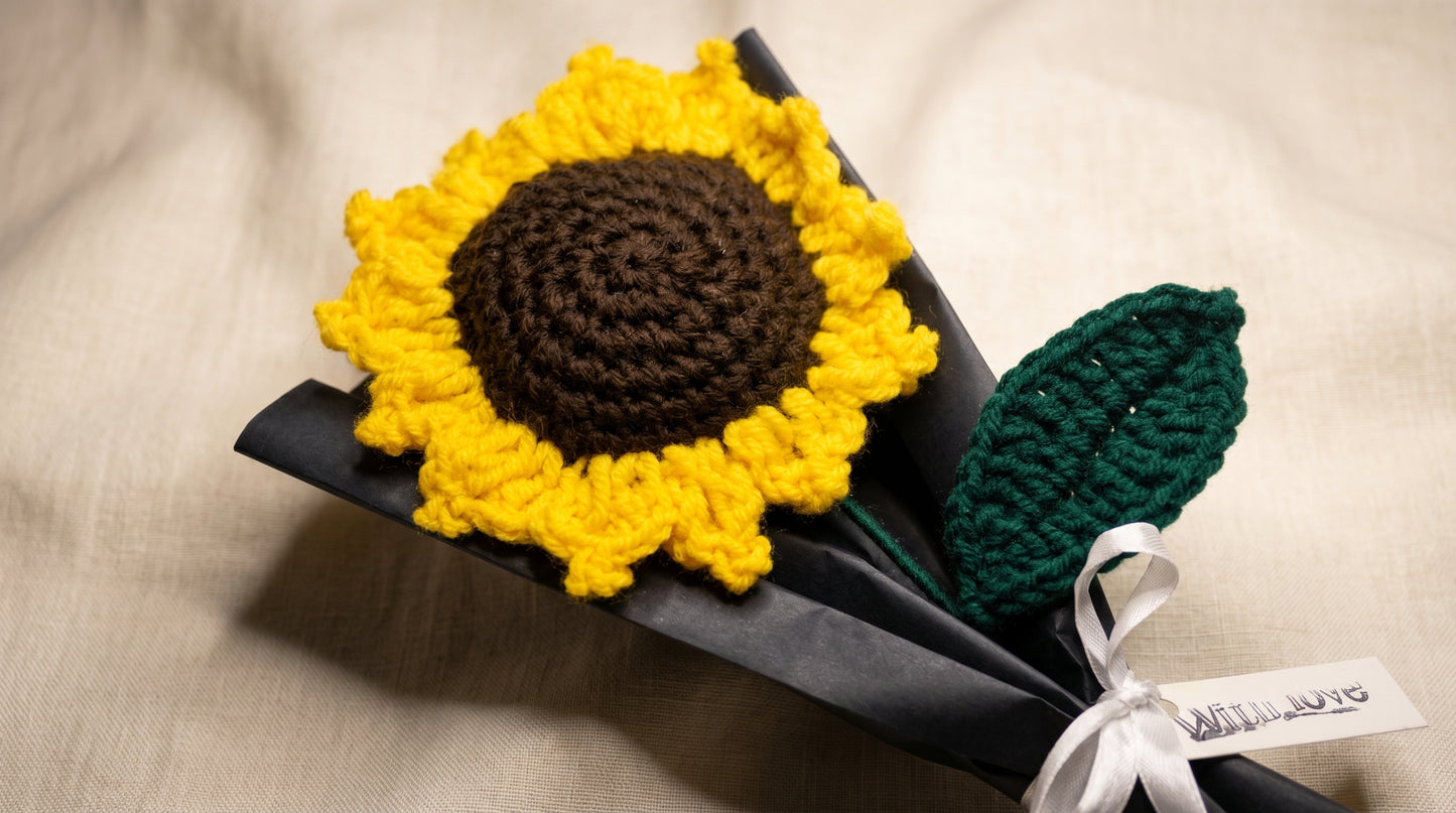 crochet sunflower