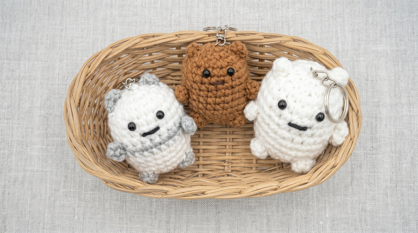 Mini bear keychain