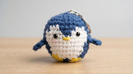 Blue crochet Penguin