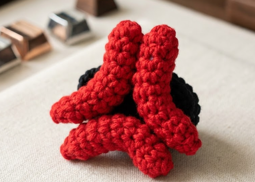 Angry Crochet hairclip