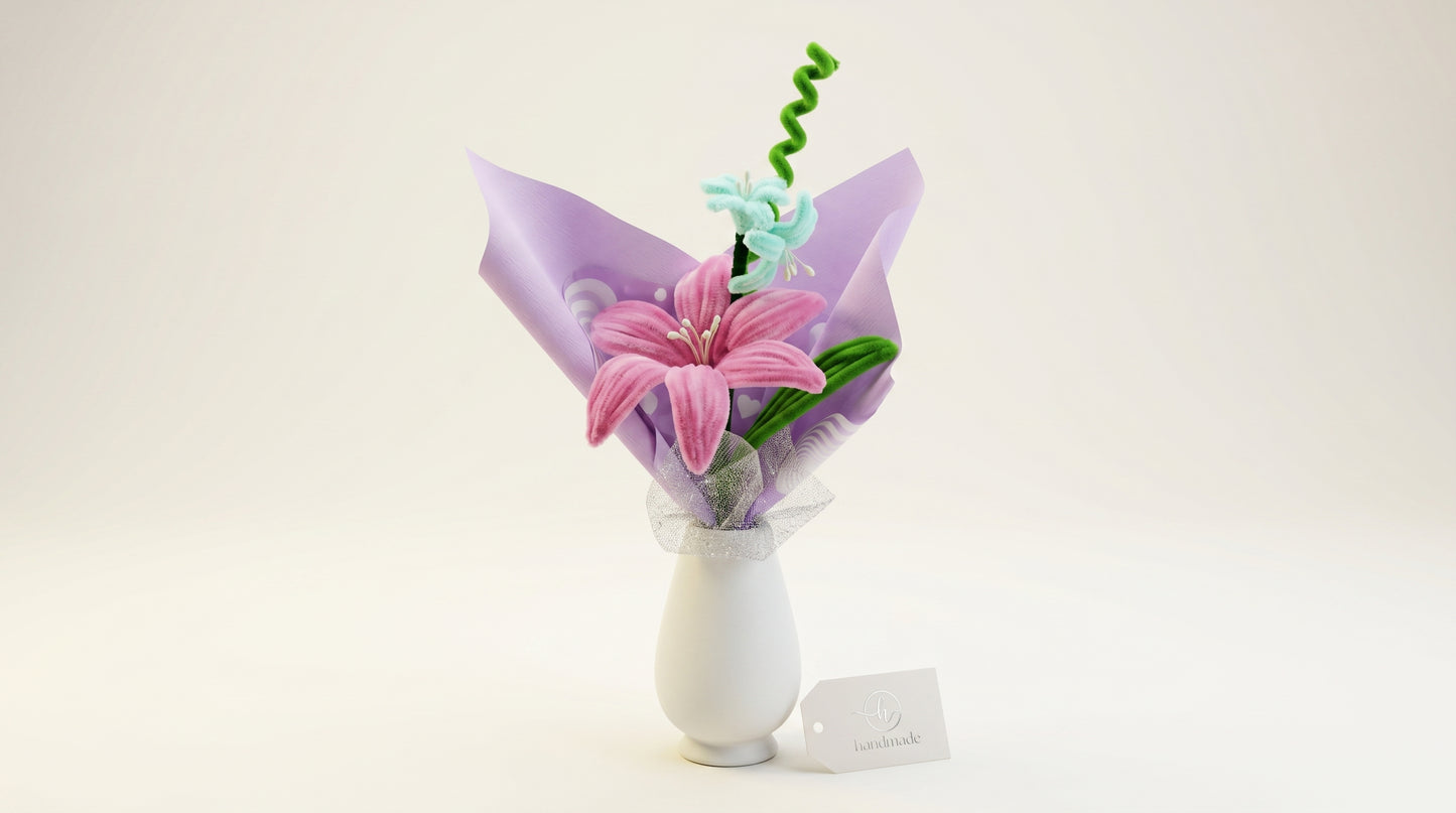 Pastel Dream Pink Lily Bouquet